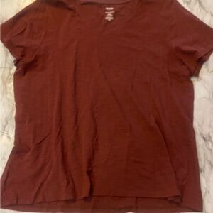 Sonoma Women's Dark Red V-Neck Tee